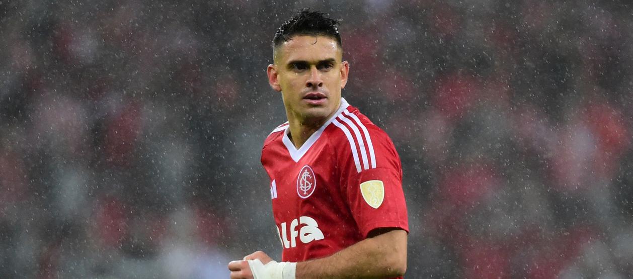 Rafael Santos Borré, autor del gol de la victoria del Internacional sobre Bahía. 