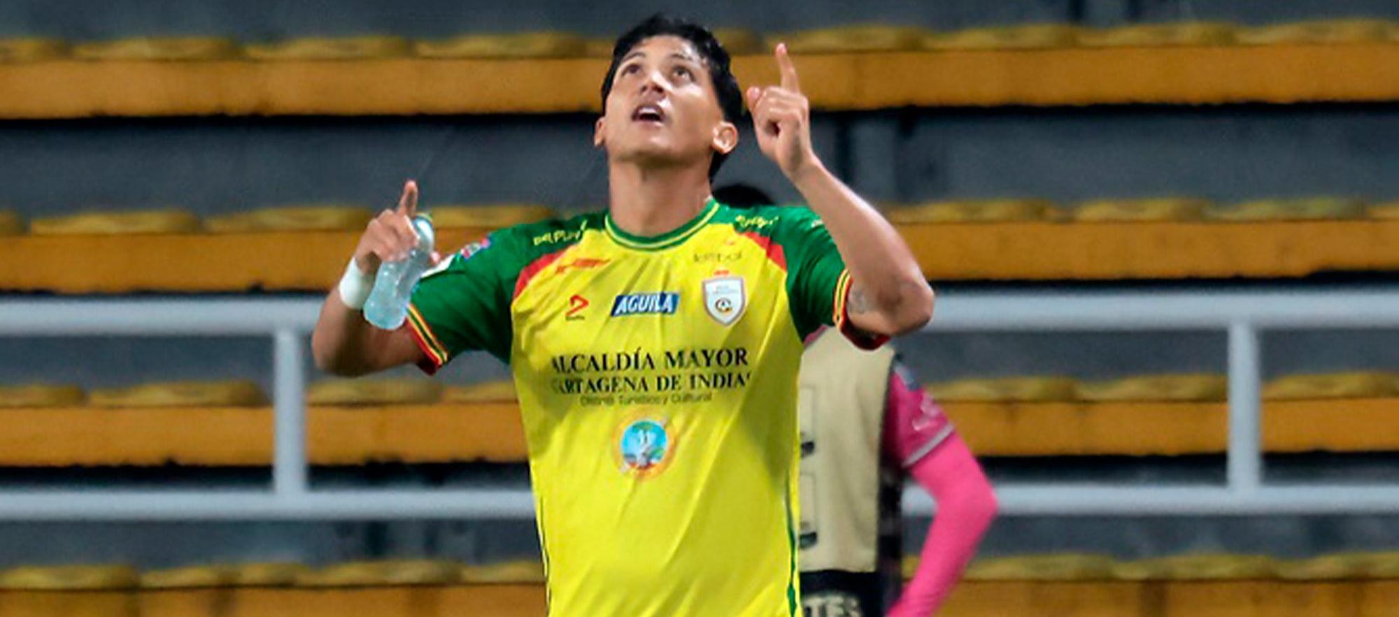 El atlanticense Fredy Montero marcó el gol de la victoria del Real Cartagena. 