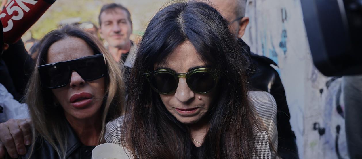 Giannina Maradona a su llegada a los juzgados de San Isidro. 