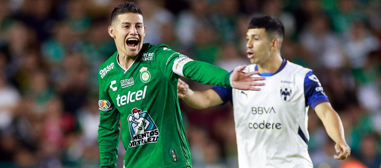 El colombiano James Rodríguez, jugador del León de México.