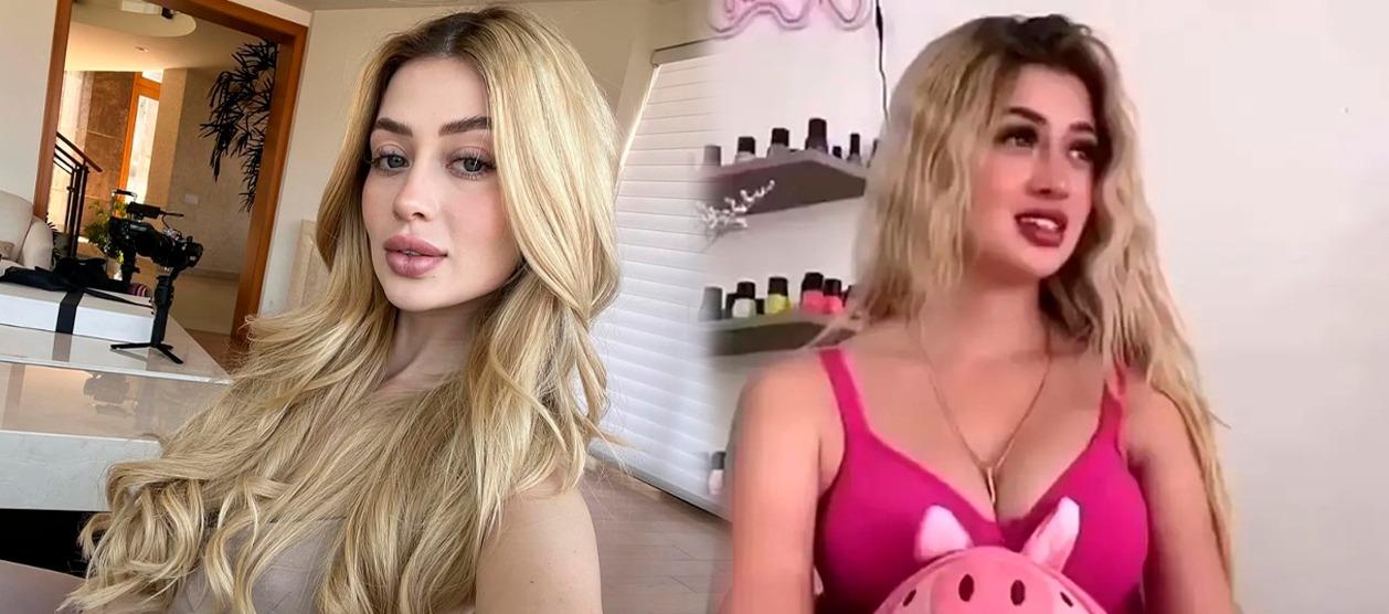 La influencer Valeria Márquez / Imagen de la transmisión en vivo. 