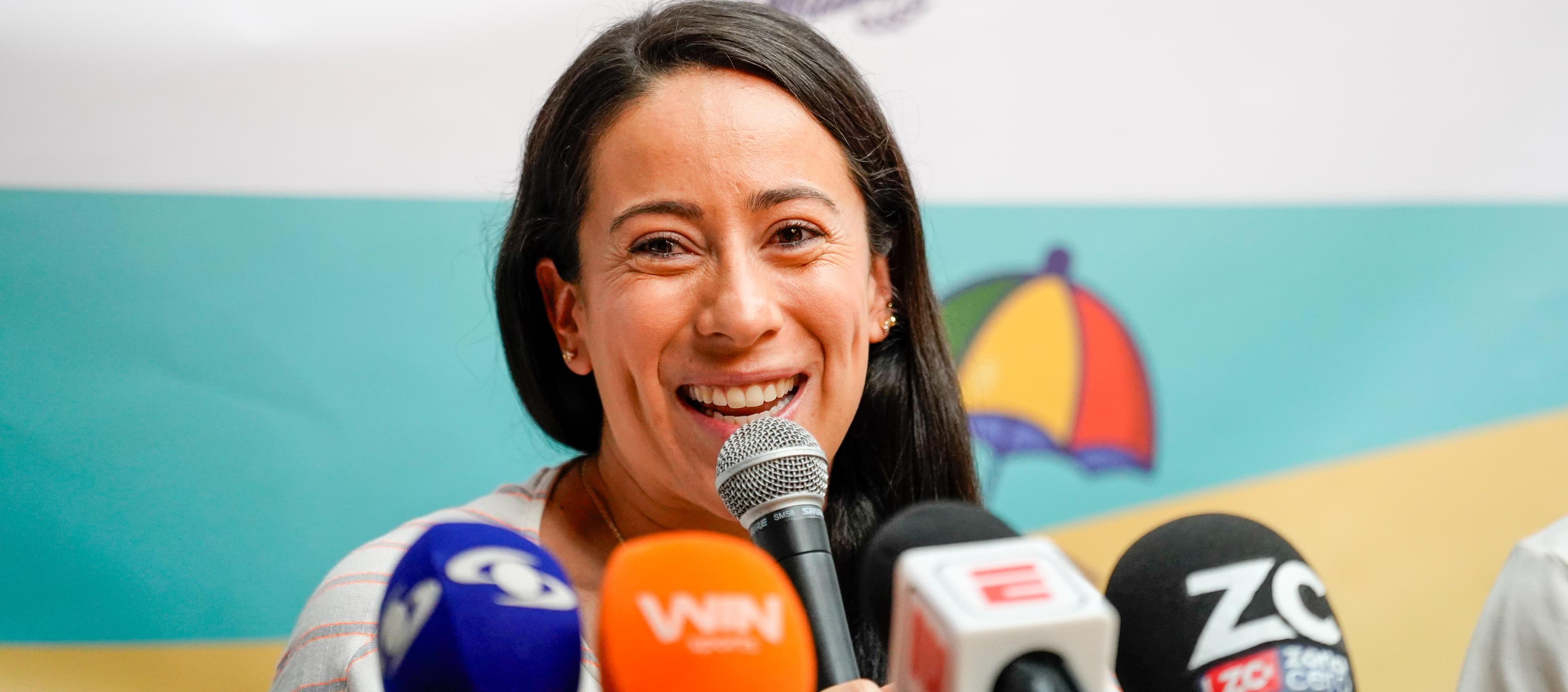 La antioqueña Mariana Pajón, triple medallista olímpica en el BMX.