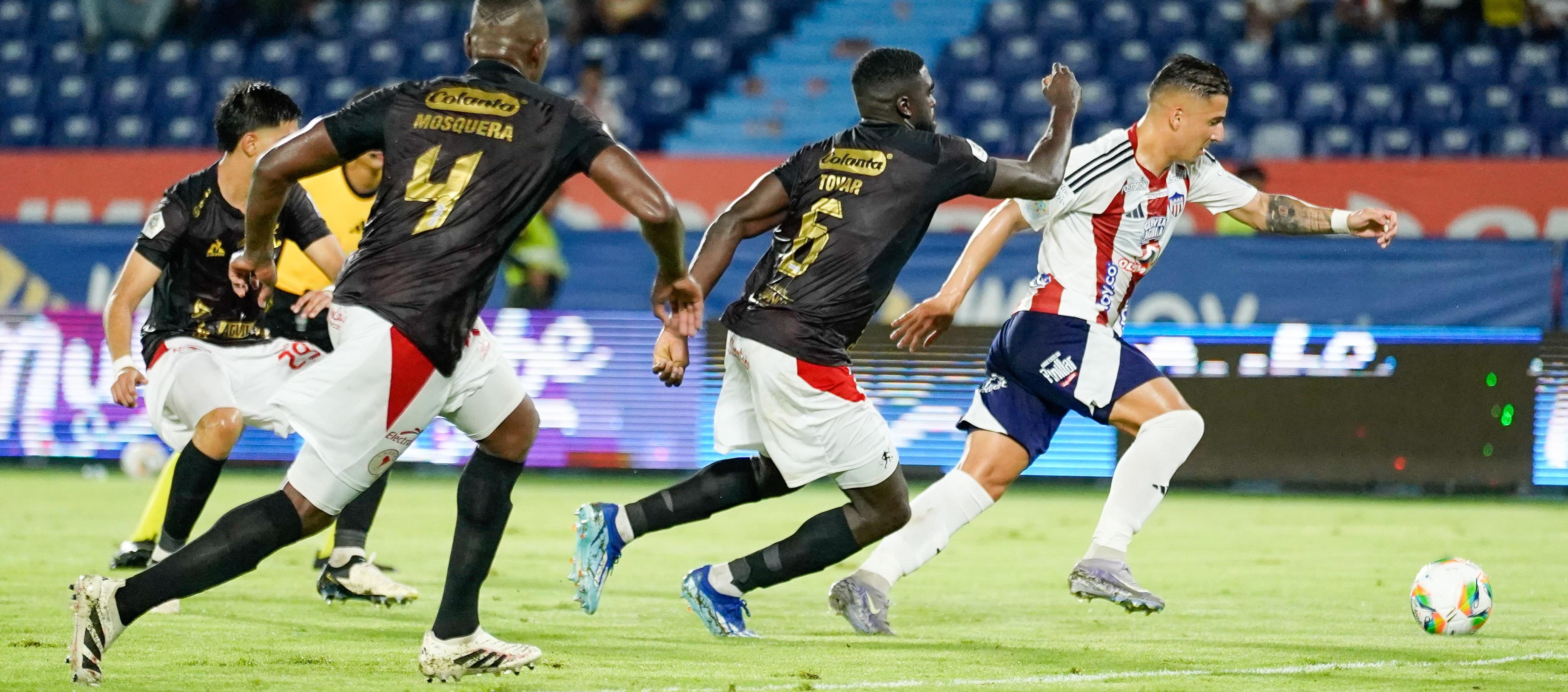 Guillermo Paiva durante el partido contra América de Cali. 