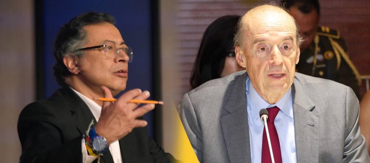 El Presidente Gustavo Petro y Álvaro Leyva Durán.