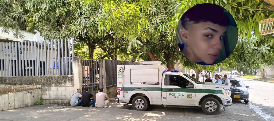 Instalaciones de Medicina Legal y la víctima Heiner Vega Gelvis.