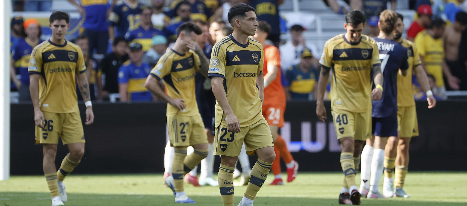 Lamento de los jugadores de Boca al término del encuentro.