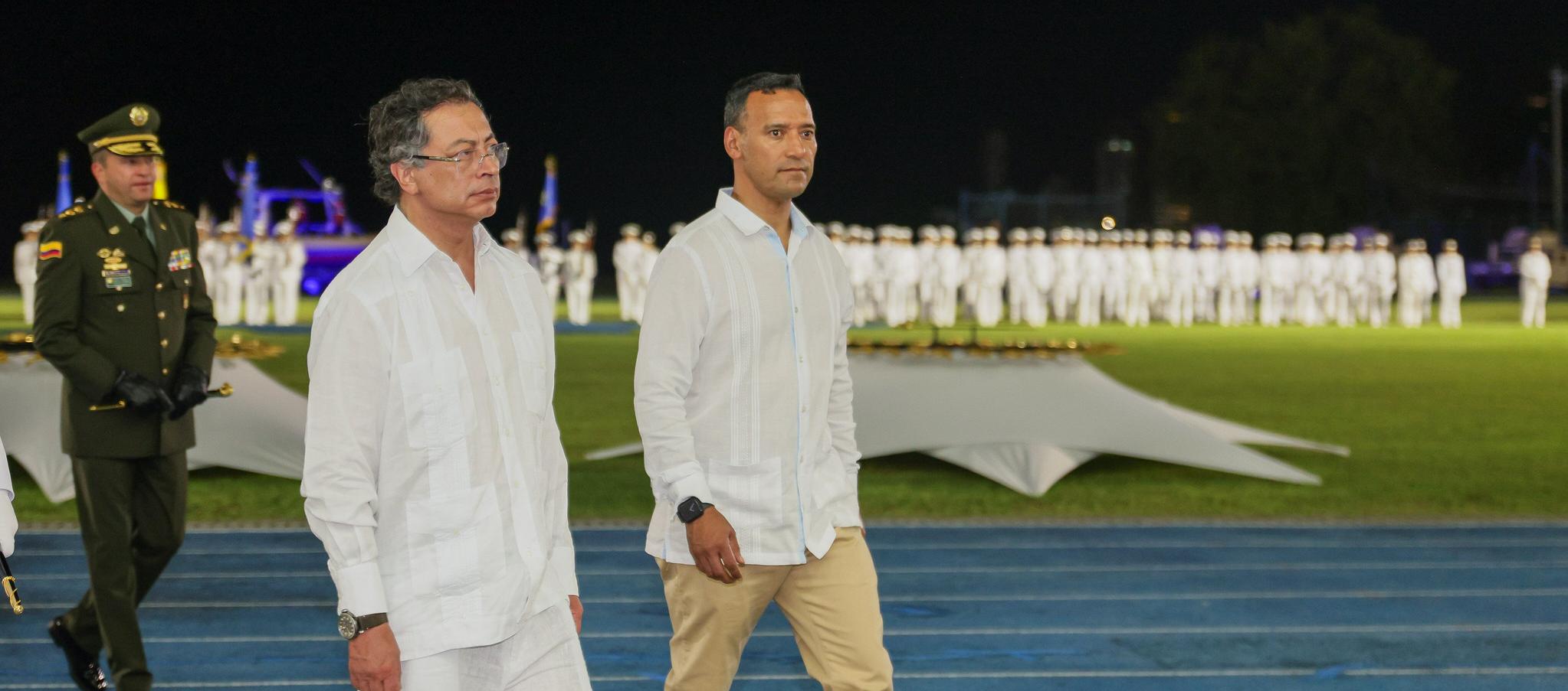 El Presidente Gustavo Petro y el Ministro de Defensa, Pedro Sánchez.