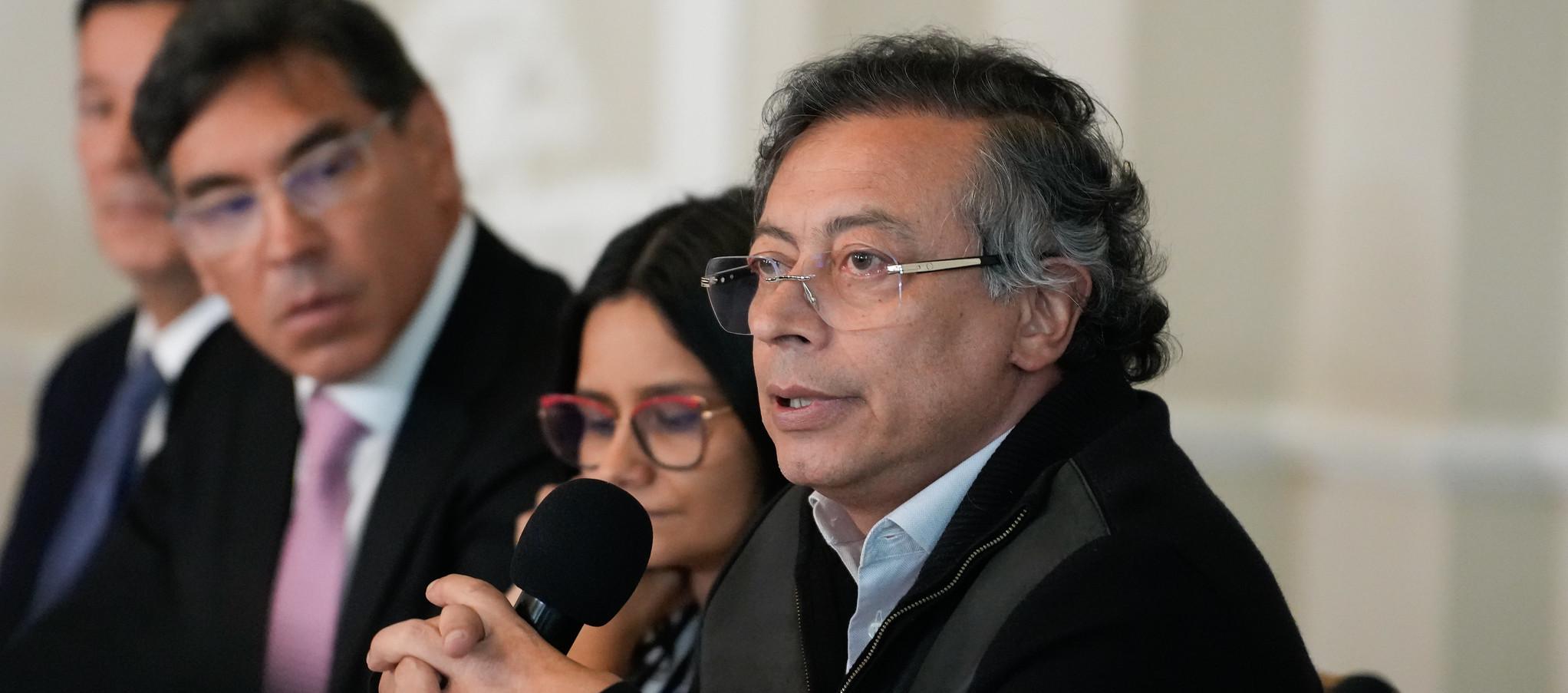 El Presidente Gustavo Petro durante el Comité de Seguimiento Electoral.