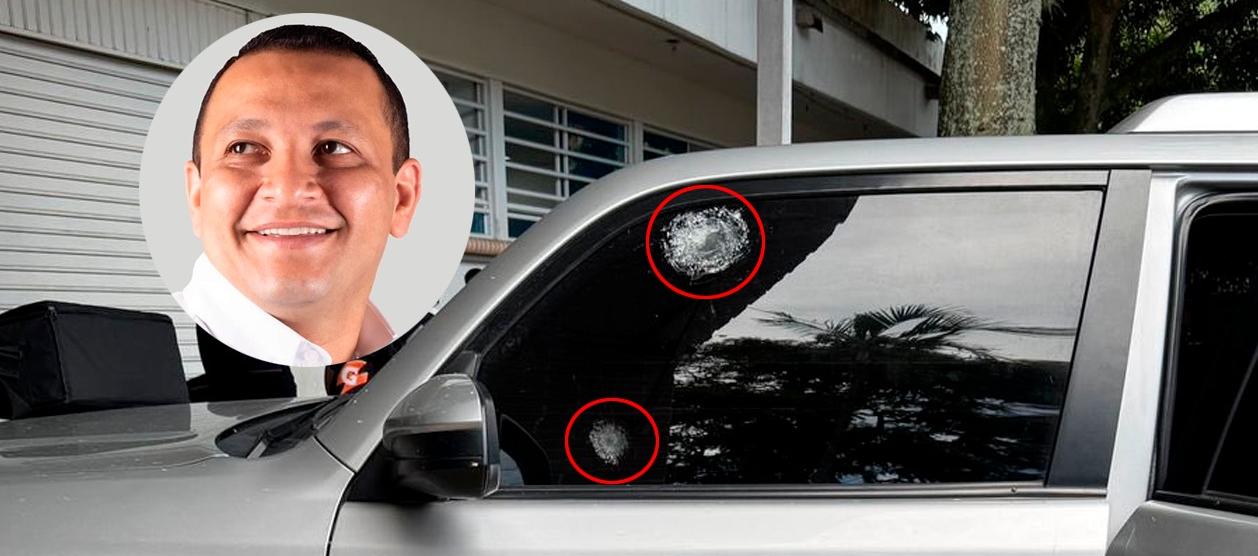 Los proyectiles impactaron la camioneta en la que se movilizaba el mandatario. 