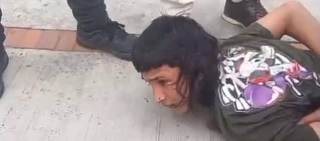 El capturado tras el atentado a bala.