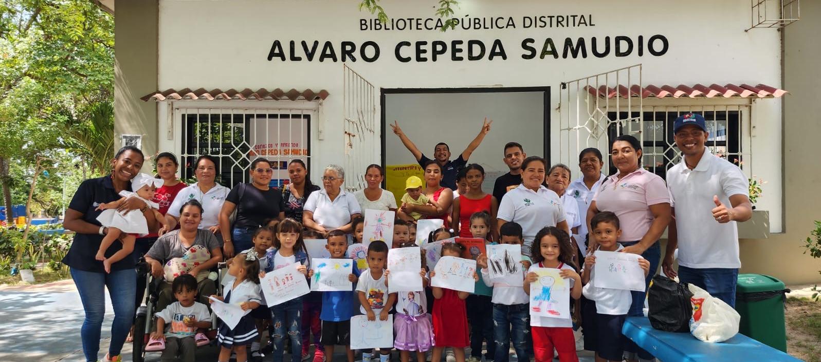 Biblioteca Distrital Pública Álvaro Cepeda Samudio en el barrio San Roque. 