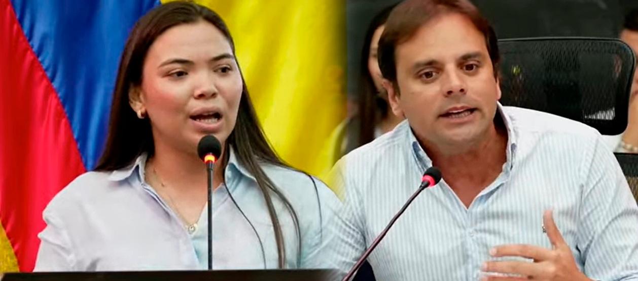 La presidenta del Consejo de Juventud Isabela Bolaño y el diputado Alfredo Varela.