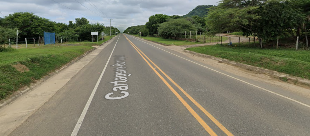 Vía al Mar, en jurisdicción de Juan de Acosta. 