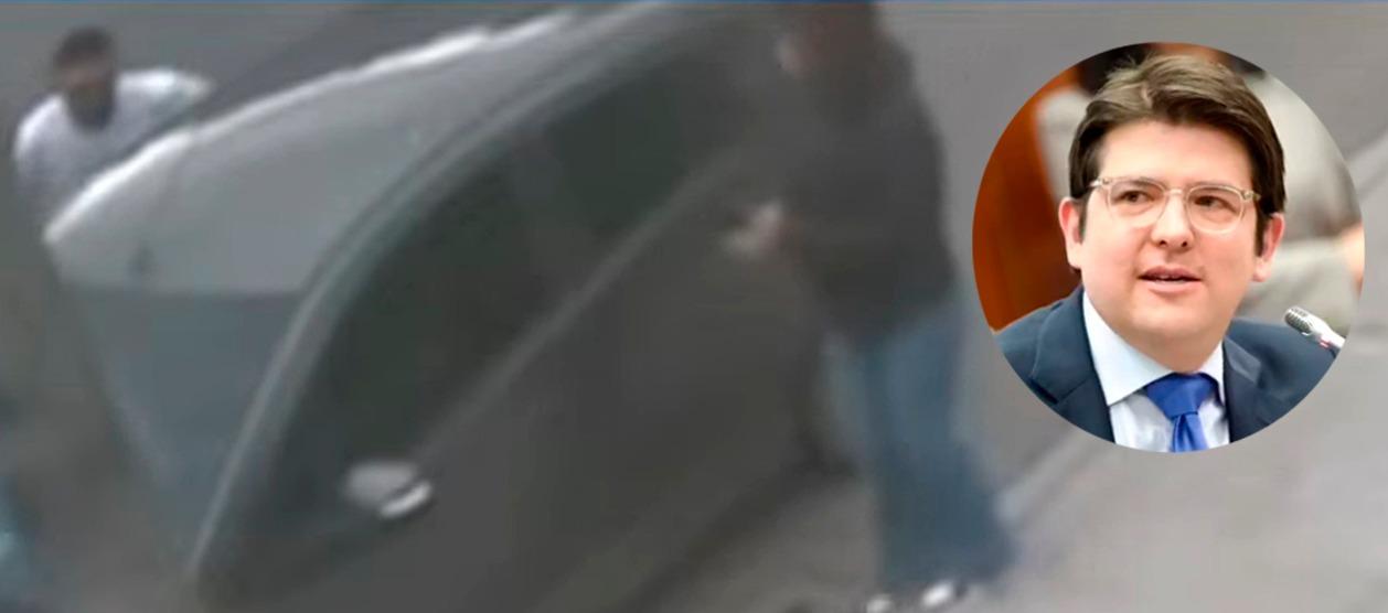 Mujer que presuntamente estaría involucrada en el crimen y Miguel Uribe Turbay.