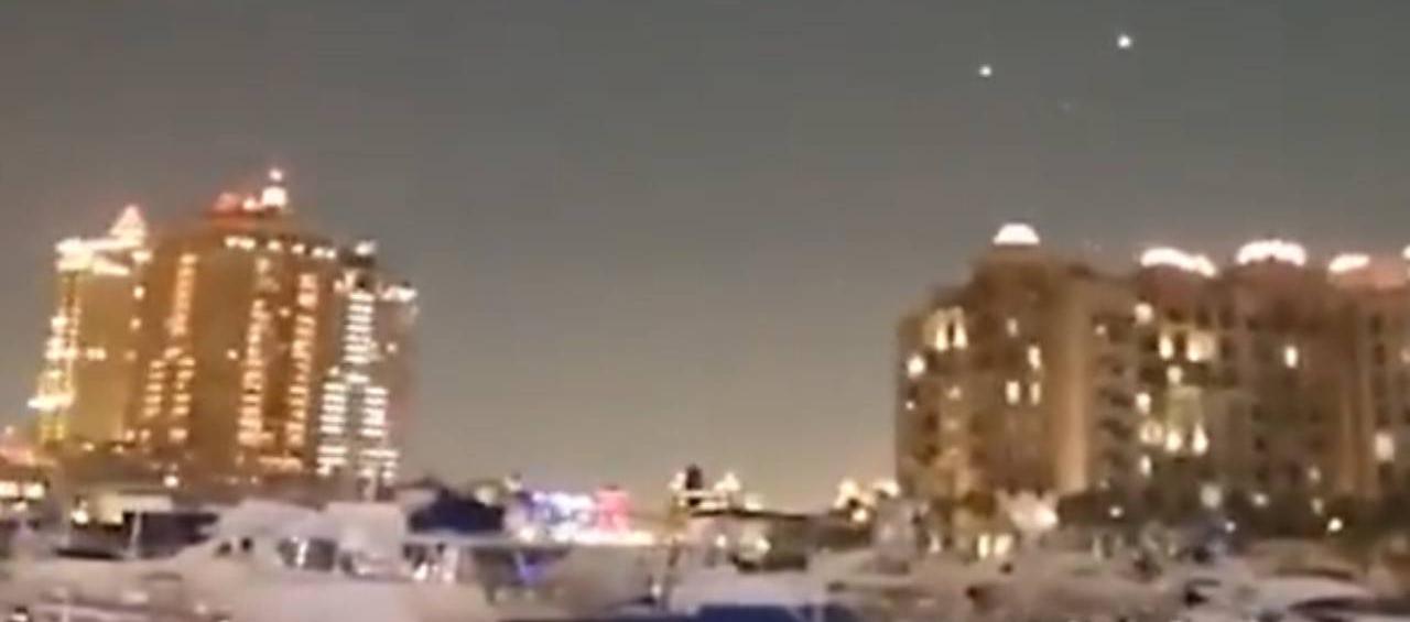 Misiles sobre el cielo de Doha, Catar.