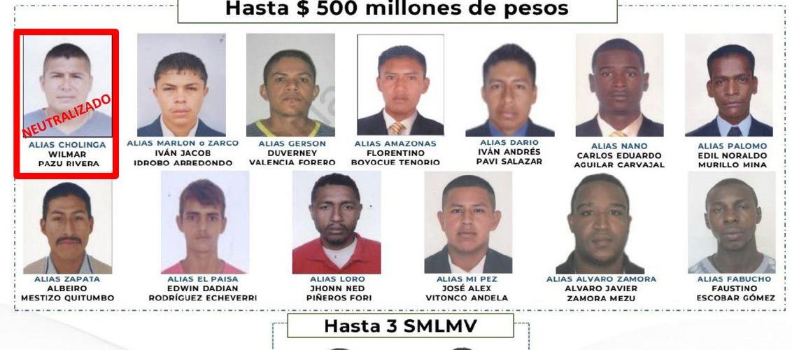 Wilmar Pazo Rivera, alias 'Cholinga'.