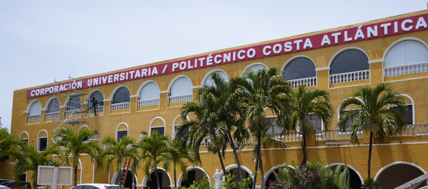 Fachada de la Corporación Universitaria Politécnico Costa Atlántica. 