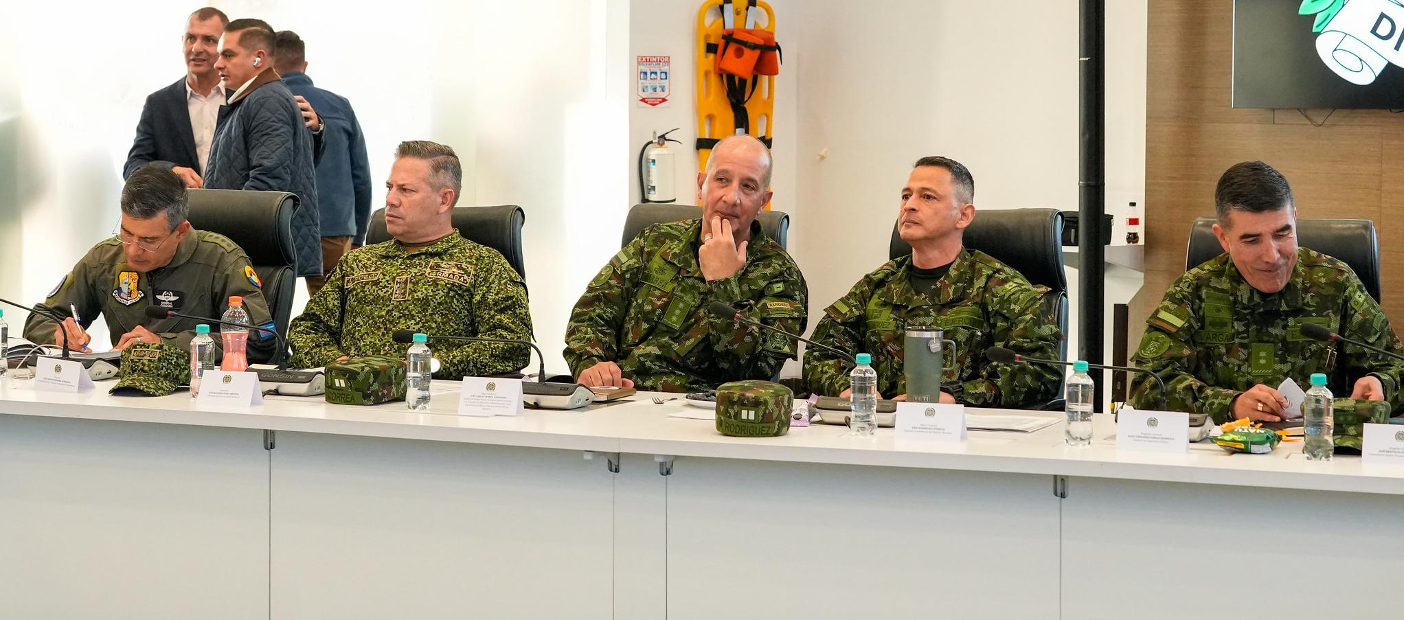 La cúpula de las Fuerzas Militares.