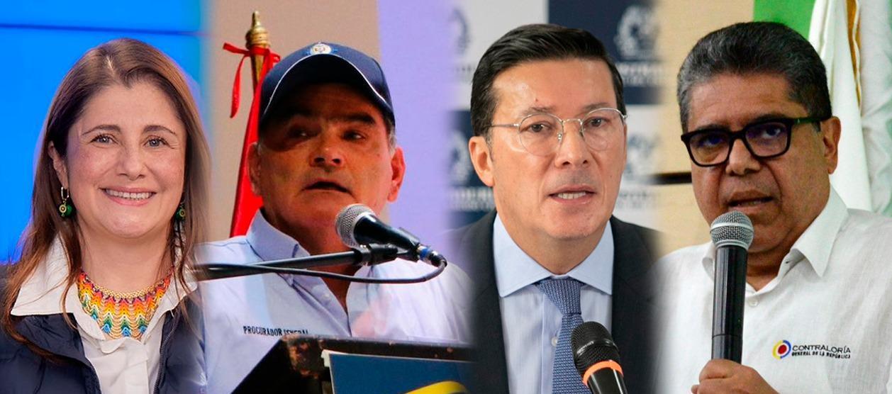 Defensora, Procurador, Registrador y Contralor.