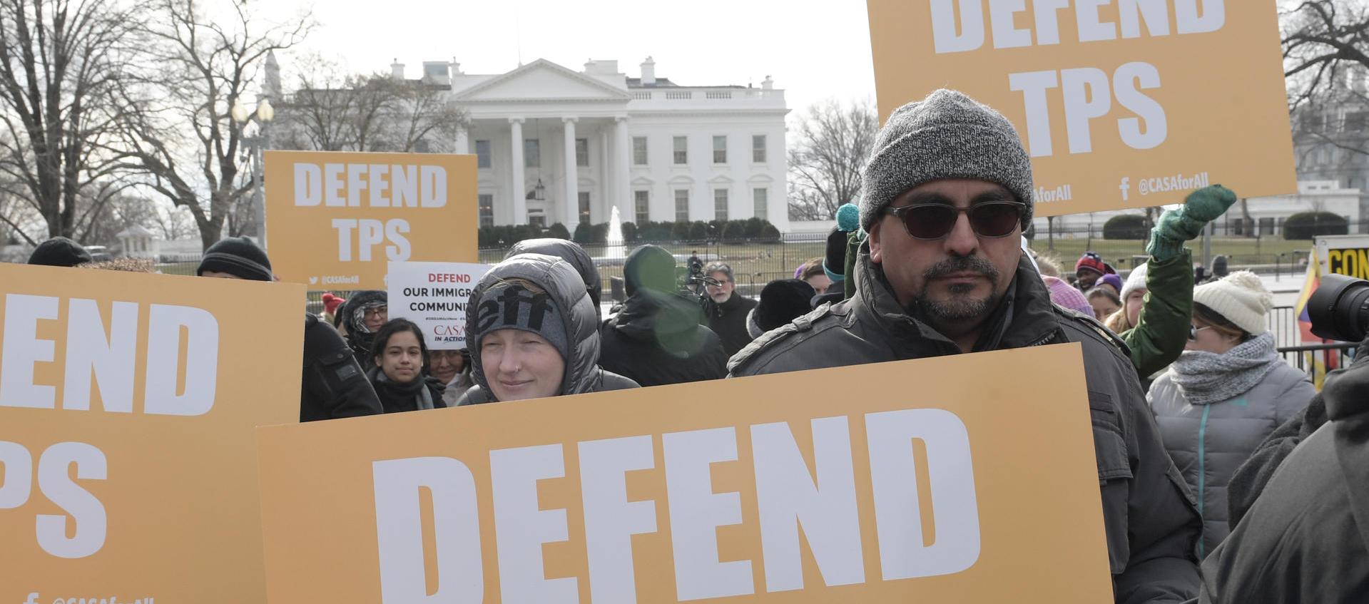 Una manifestación a favor del estatus de protección temporal (TPS) en Washington.