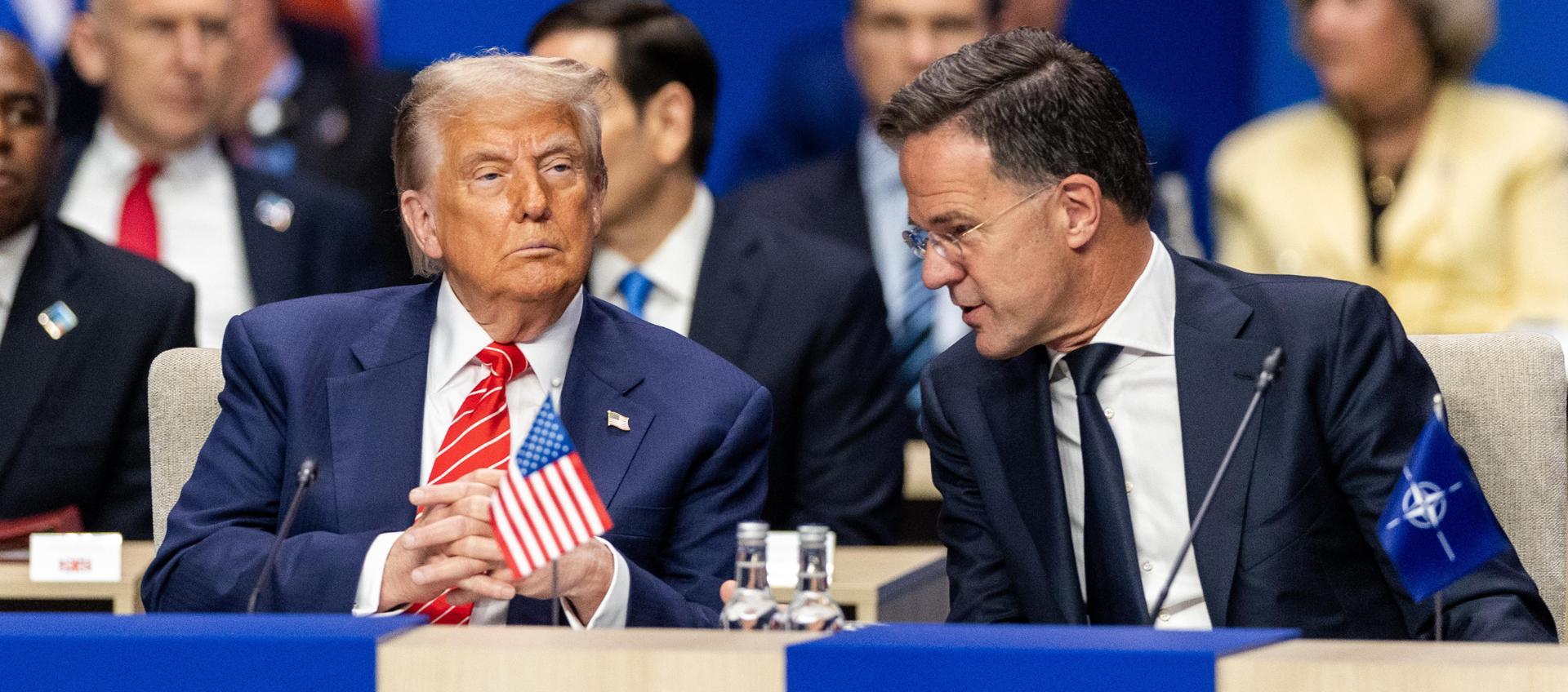 El Presidente estadounidense, Donald Trump, y el secretario general de la OTAN, Mark Rutte.
