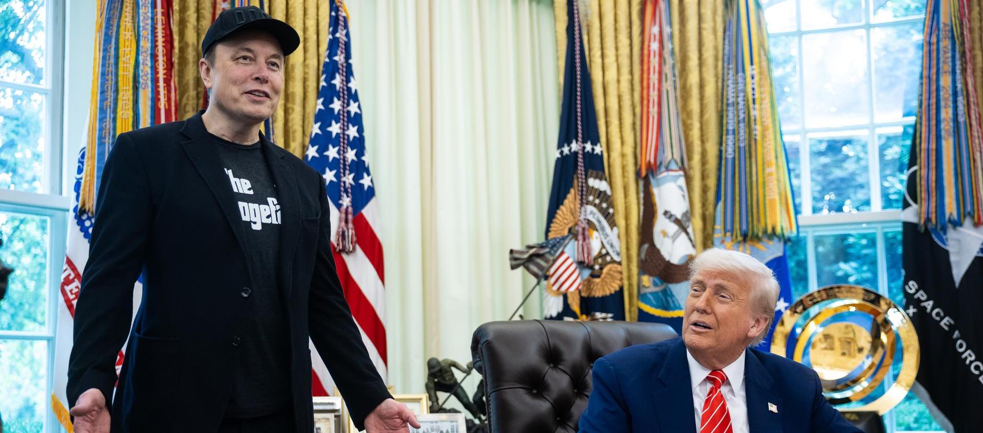 El magnate, Elon Musk y el presidente de EE.UU Donald Trump.