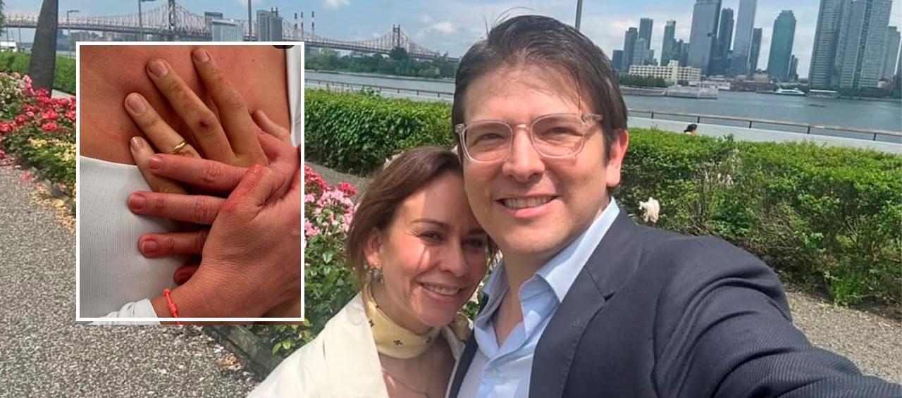 María Claudia Tarazona y su esposo Miguel Uribe Turbay.