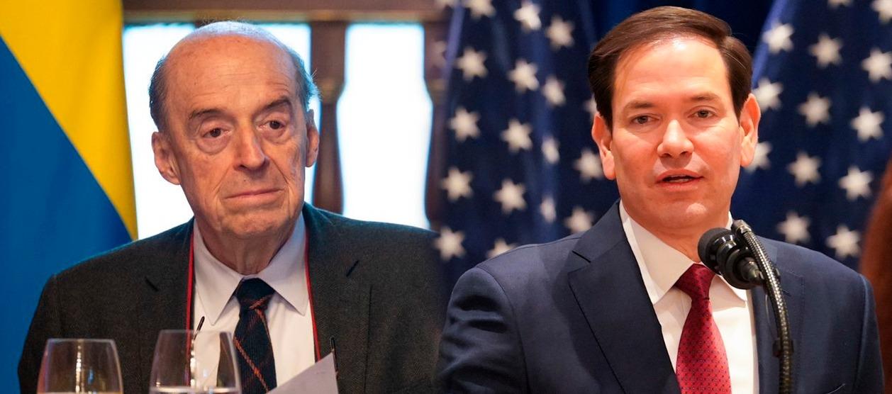 Excanciller de Colombia, Álvaro Leyva / Secretario de Estado de Estados Unidos, Marco Rubio.
