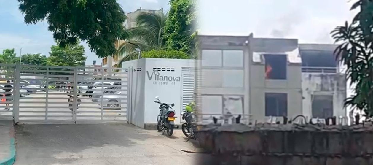 Conjunto residencial Villa Nueva donde se registró la explosión. 