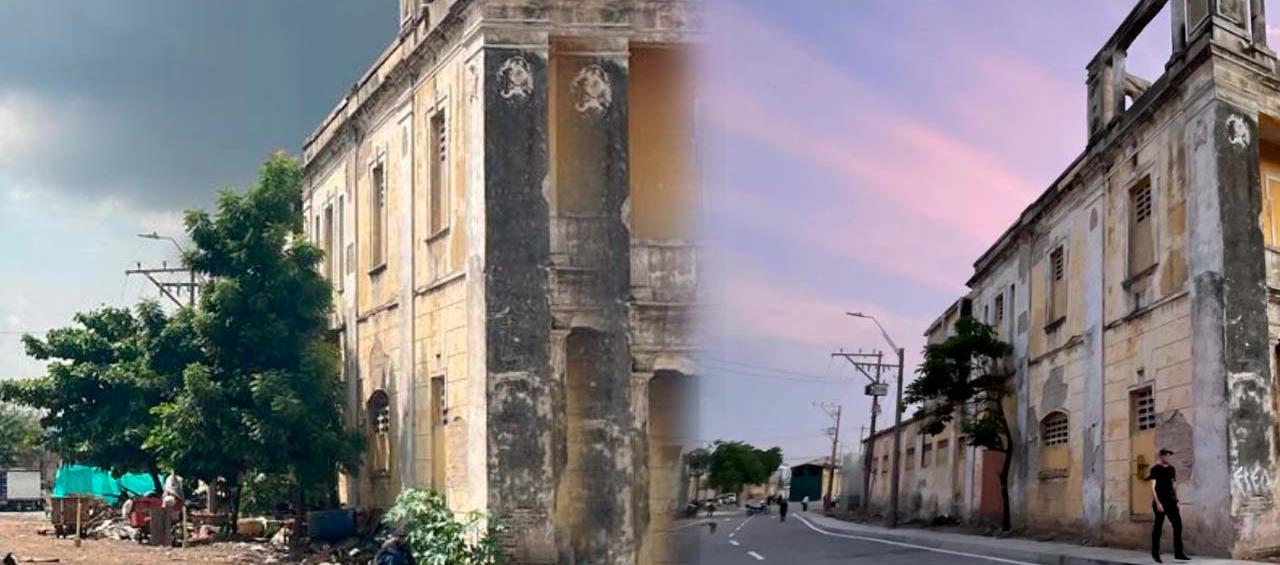 Antes y después de la pavimentación de las calles en Barrio Abajo.