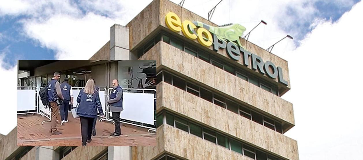 Funcionarios de la Procuraduría ingresando a la sede de Ecopetrol