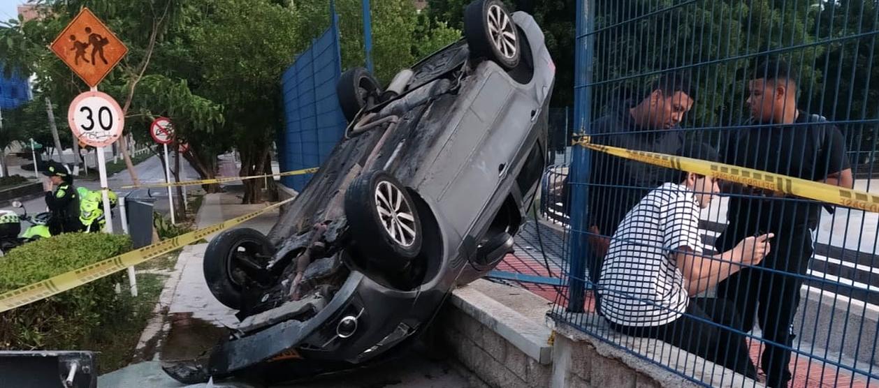 El vehículo accidentado