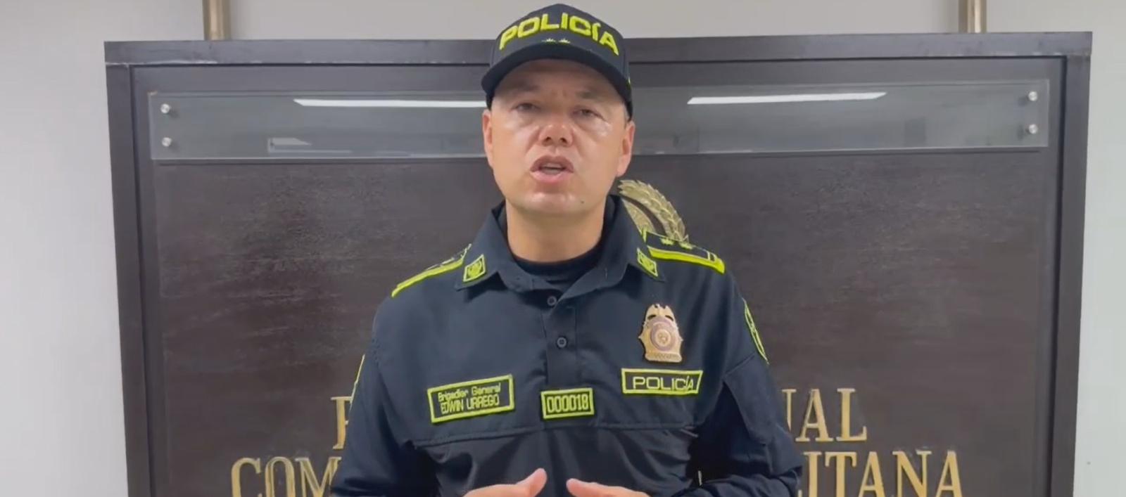 El comandante de la Policía Metropolitana de Barranquilla, general Edwin Urrego.