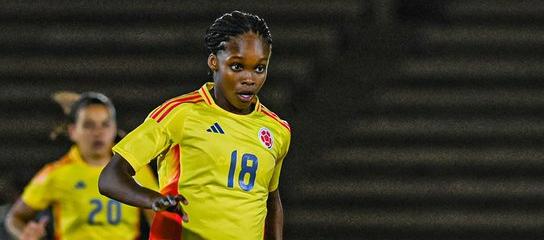 Linda Caicedo durante el amistoso contra México.
