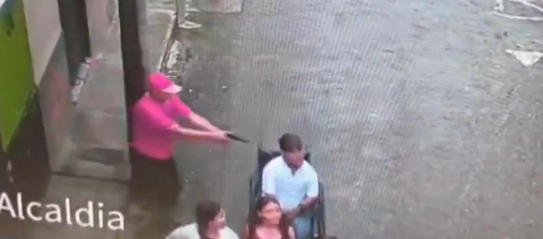 Momento del asesinato.