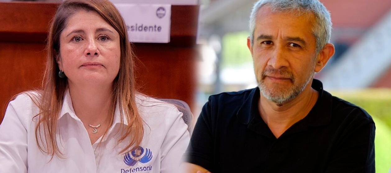 Defensora Iris Marín y Víctor De Currea. 