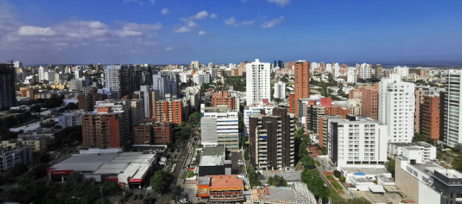 Imagen aérea de la ciudad de Barranquilla.