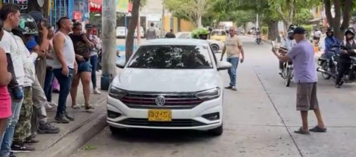 Imagen del homicidio en el barrio Galicia de Santa Marta