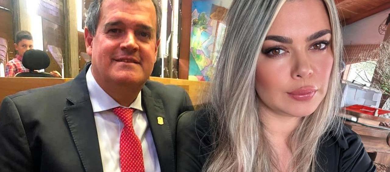 Rubén Darío Callejas, exgerente Lotería de Medellín y su esposa Luisa Jaramillo.