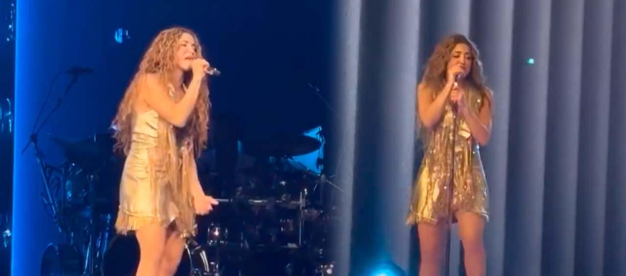 La artista barranquillera Shakira en su concierto en Phoenix, Arizona. 