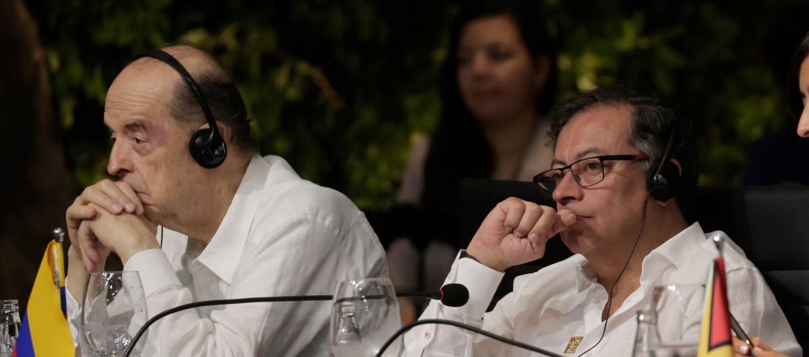 Álvaro Leyva y Gustavo Petro.