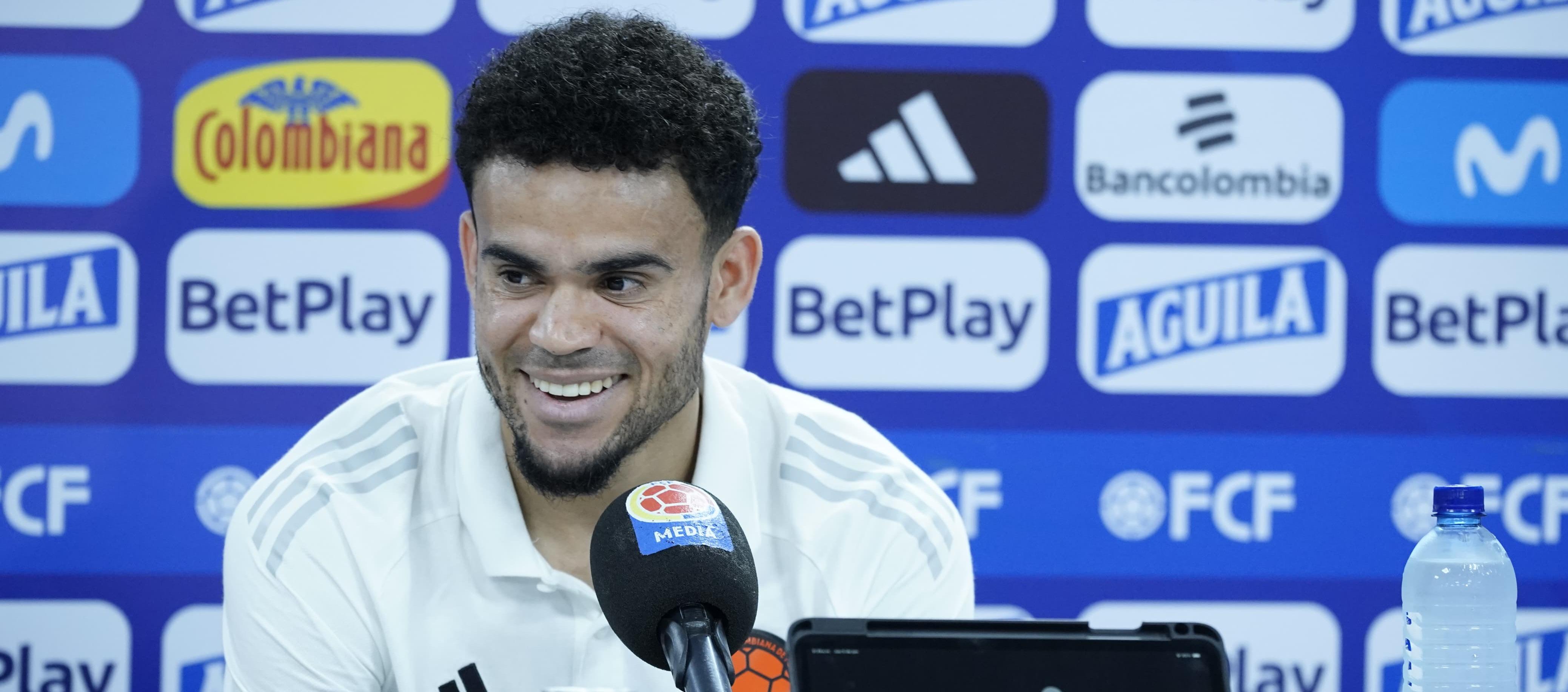 Luis Díaz durante la rueda de prensa este jueves.