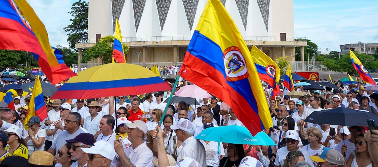 Marcha del silencio en la Plaza de la Paz.