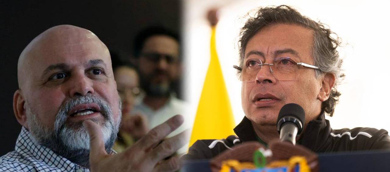 Salvatore Mancuso y el Presidente Gustavo Petro.