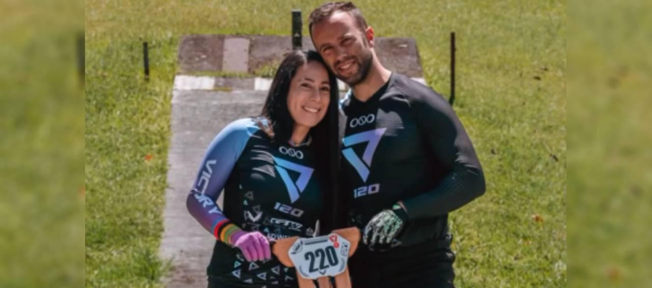 Mariana Pajón y su esposo, Vincent Pelluard.