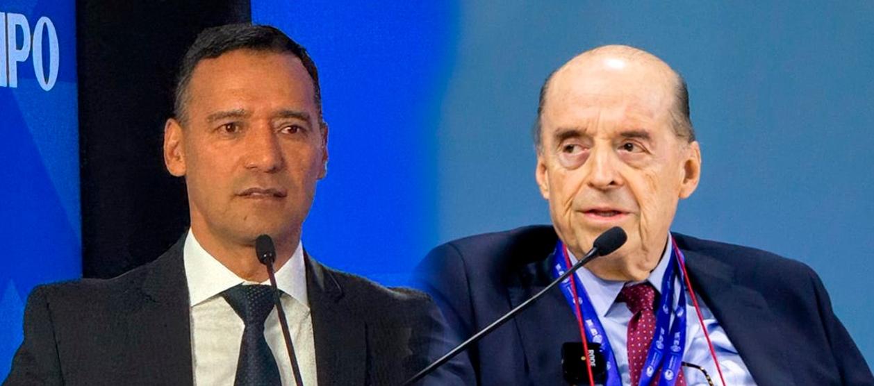 Ministro de Defensa Pedro Sánchez y el excanciller Álvaro Leyva. 