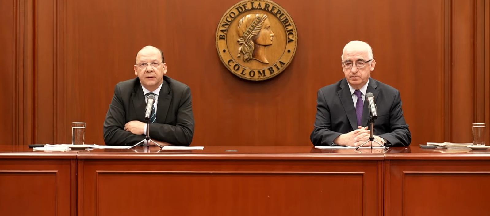 El Ministro de Hacienda, Germán Ávila, y el gerente del Banco de la República, Leonardo Villar.