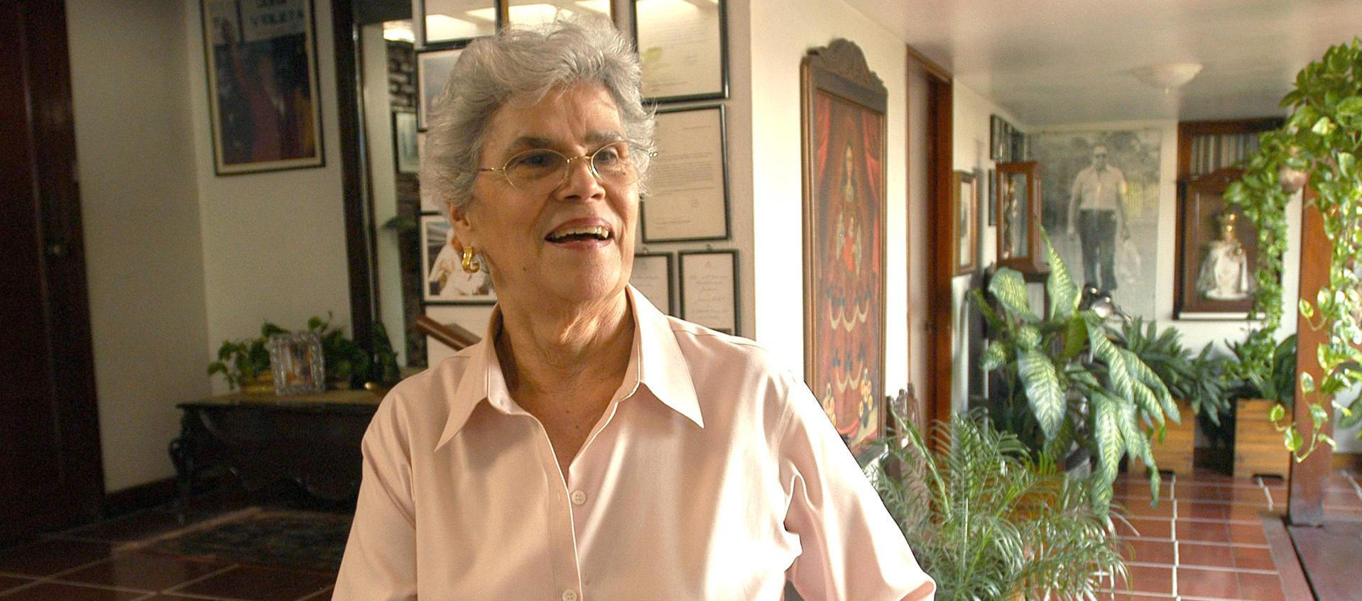 Violeta Barrios de Chamorro, expresidenta de Nicaragua.