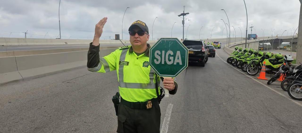 Operativo de control de la Policía de Tránsito.