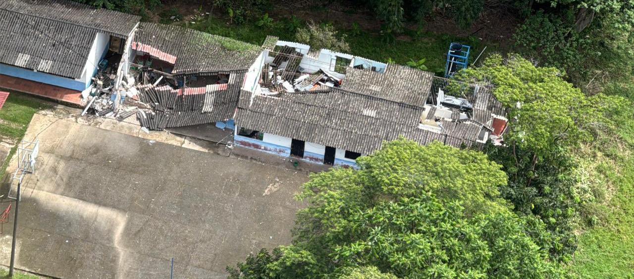 Zona afectada por sismo.